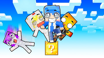 HUY NOOB SINH TỒN 1 LUCKY BLOCK TRONG MINECRAFT🤩🎁