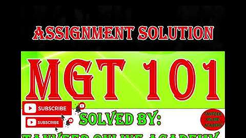 MGT101 Assignment No.1 Solution 2020 (Financial Accounting) || MGT101 Assignment Solution