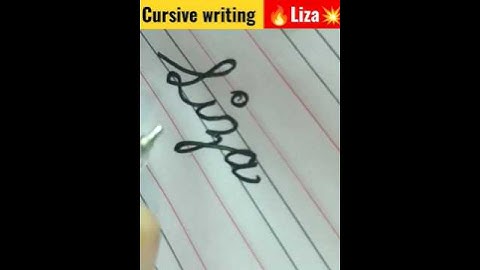 नाम लीजा का cursive writing liza