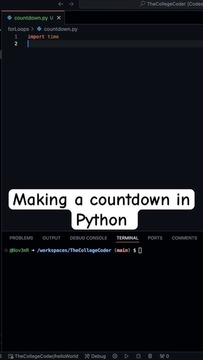 How to make a Countdown in Python using a Loop - YouTube