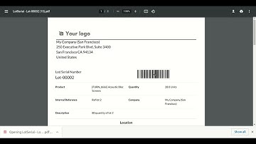 Print-Lot Serial Number With Traceability & Locations Details Odoo