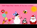 Smart happy baby  learning months in french  french for babies  learning months english to french