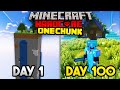 I Survived 100 Days on ONE CHUNK in Minecraft