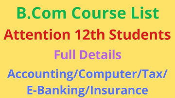 B.com course details | full list | classified | Tamil | Dr. B Rajasekaran