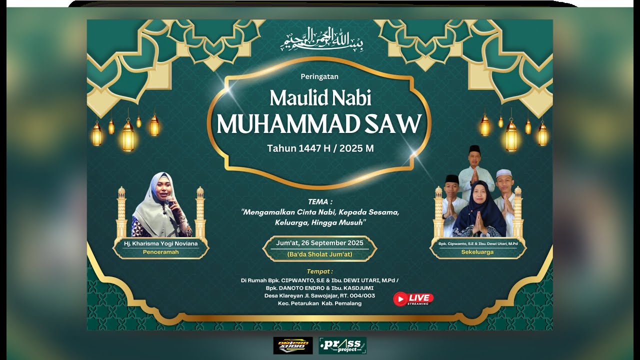 🔴LIVE PENGAJIAN UMUM MAULID NABI MUHAMMAD SAW DESA KLAREYAN JALAN SAWOJAJAR | TAHUN 2025