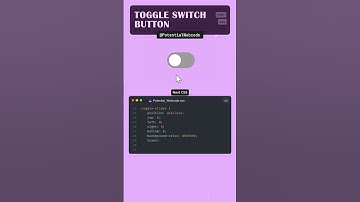Toggle Switch Button Design Using HTML CSS  #coding #frontendcourse #htmlcss #buttoncss #shorts