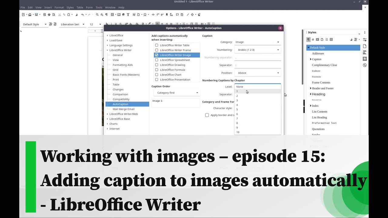 Working with images episode 15 Adding caption to images