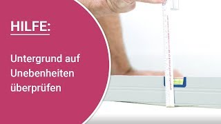 Ebenheitsprüfung vor der Bodenverlegung
