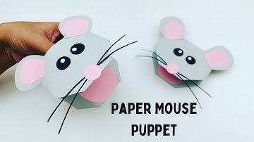DIY PAPER MOUSE PUPPET | Moving Paper TOYS /Paper Craft / KIDS crafts