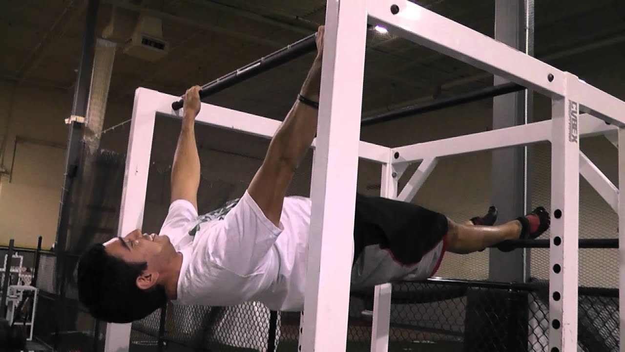 Inverted Wide Grip Pull Ups YouTube