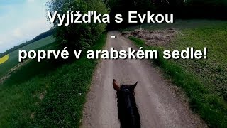 GoPro helmet cam: Vyjížďka s Evkou / poprvé v arabském sedle!