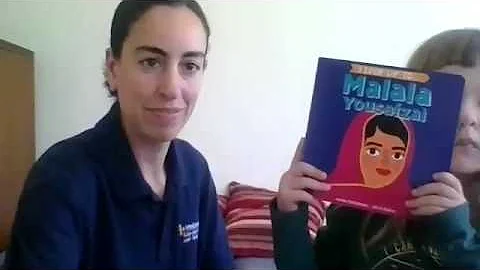 Lisa reads "I Look Up To... Malala Yousafzai" by Anna Membrino and Fatti Burke