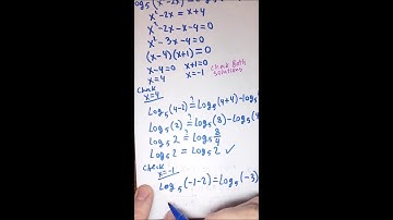 Solving Logarithmic Equation (accessibility video)