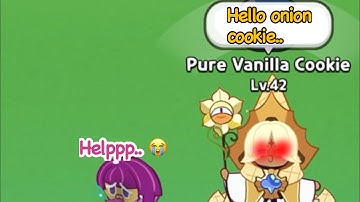 Conversations between onion cookie and other cookies.