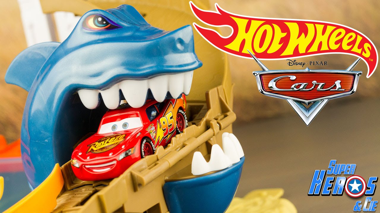 HotWheels Sharkport Showdown Colour Shifters Playset Cars Lightning McQueen  4k #Toy #Unboxing 