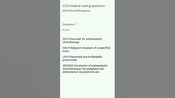 CCS medical coding questions number 7 of ICD 10 PCS and CM, cpt #medicalcoding #medical #science