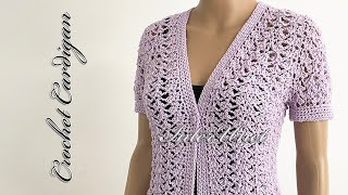 Lace cardigan jacket crochet pattern