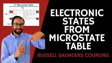 8.7. Determining Electronic States from a Microstate Table