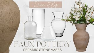 DIY StoneLook Ceramic Vase Upcycle | DIY Home Decor Flip