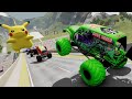 Epic High Speed Monster Truck Jumps And Crashes #59#beamngdrive #monster #monstertruck #usa