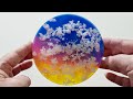 #1220 WOW! Incredible Cloudy Sky Resin Coasters.