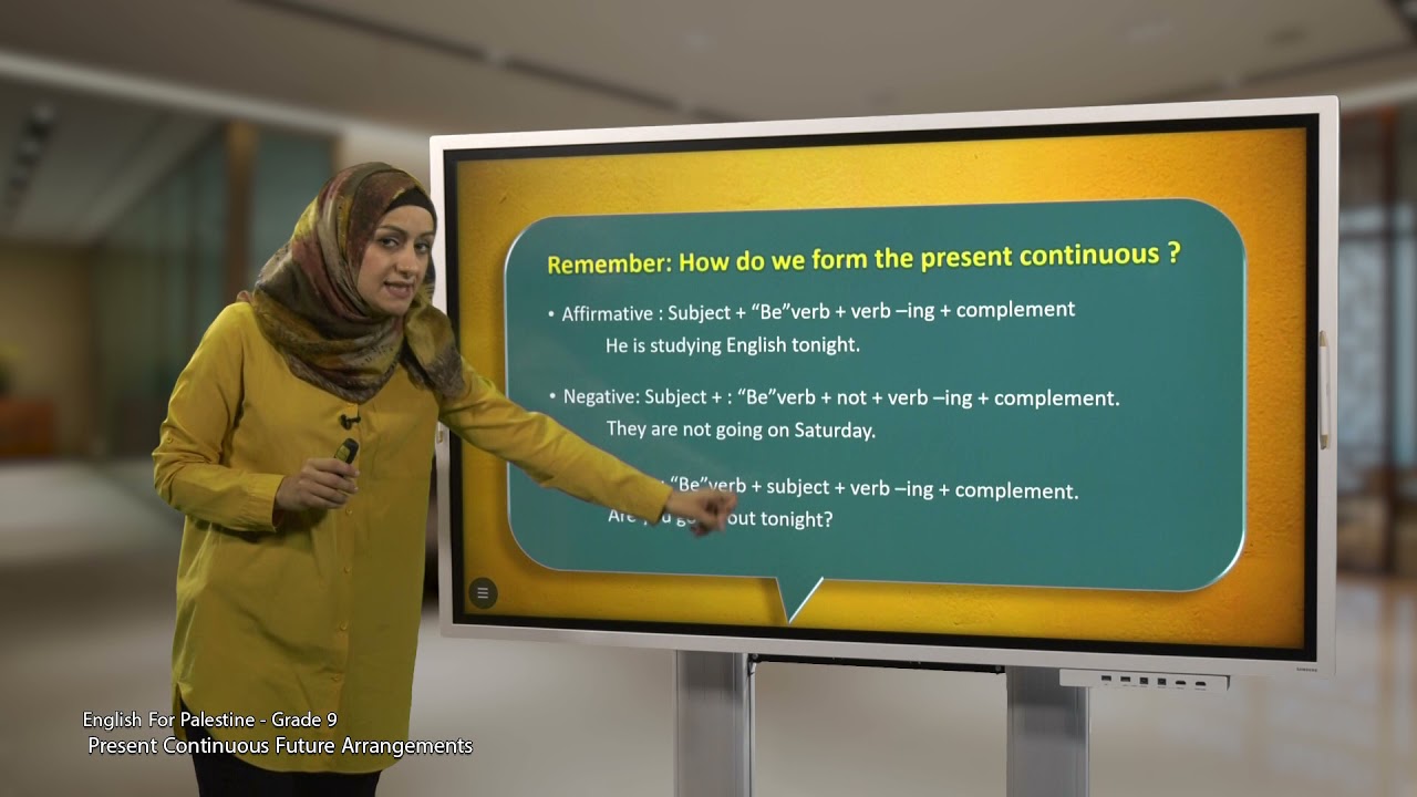 -2021- درس 3 | الوحدة 1 |  Present Continuous Future arrangements | صف 9 | فصل 1 | اللغة الانجليزية