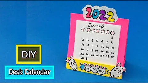 Kawaii Calendar /How to make desk calendar / New year craft 2022 / paper mini calendar /Paper Craft