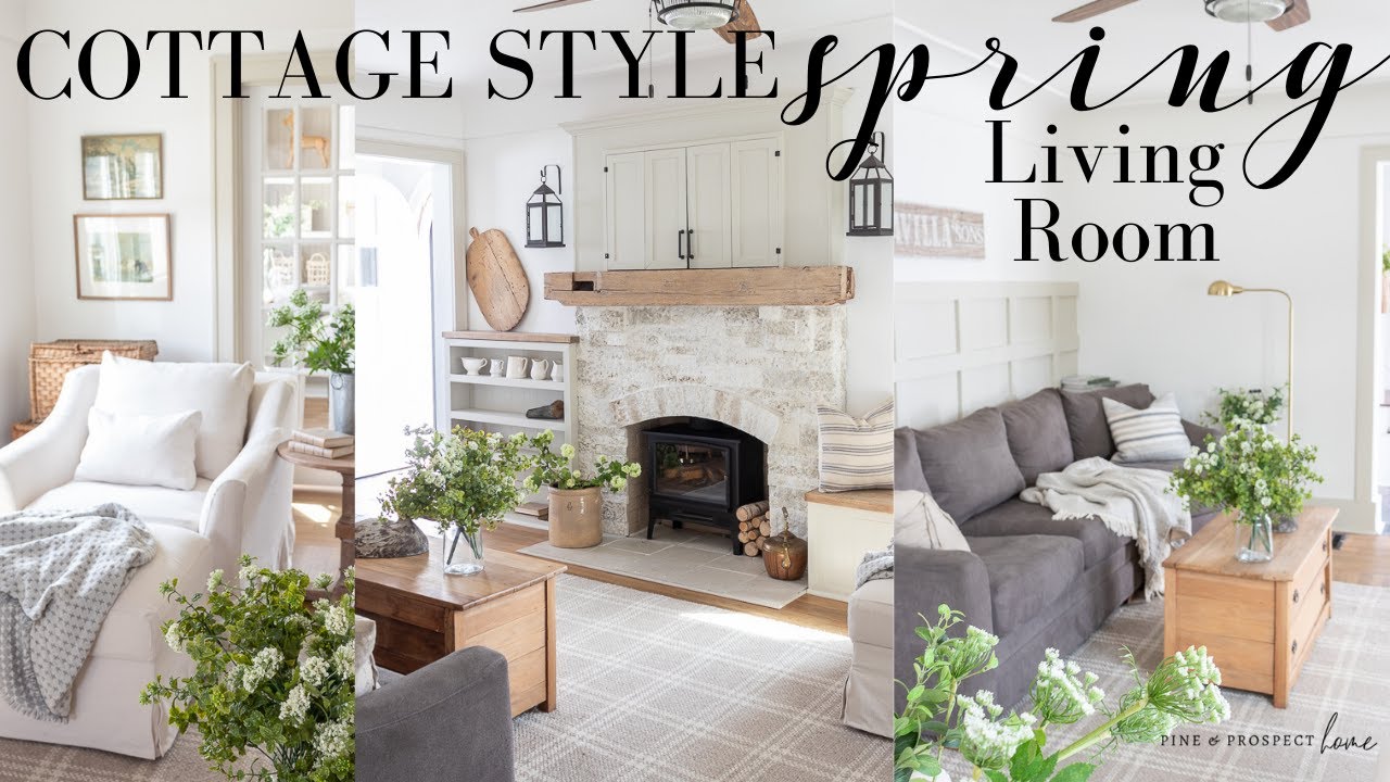Cottage Inspired SPRING Living Room Tour! - YouTube