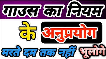 गाउस नियम तथा इसके अनुप्रयोग भाग-1/Gauss