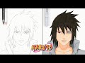 How to draw Uchiha Sasuke | Naruto