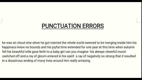 Punctuation errors