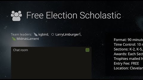 How join the Free Election Scholastic on lichess.org