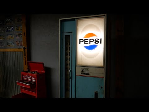 80s ヴィンテージ ペプシ PEPSI パプミラー 時計付き 鏡 動作確認済 150 ビンテージ PEPSI COLA ペプシコーラ 壁掛け時計/1986年
