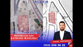 Plati̇n Tv Eğri̇bucak Mahallesi̇nde 2233M2 Satilik Ti̇cari̇ Parsel