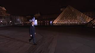 R. &quot;Bennington&quot; Atkinson welcomes Macron to the Louvre