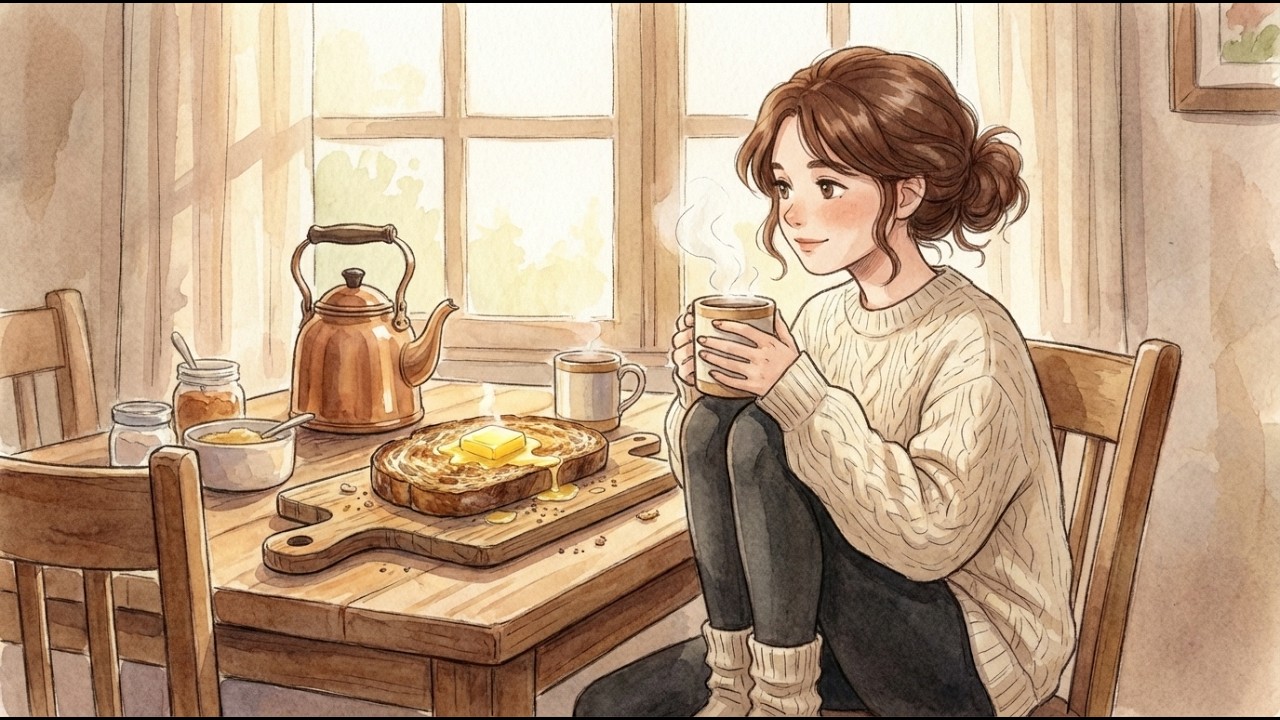 Quiet magic of a snowy morning routine ❄️☕ | Cozy Ghibli Style Animation