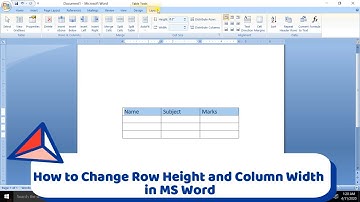 How to Change Row Height and Column Width in MS Word
