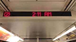 (Late Night) The 7 Avenue Line: R142 2 Train Ride from Wakefield241st Street to Flatbush Avenue