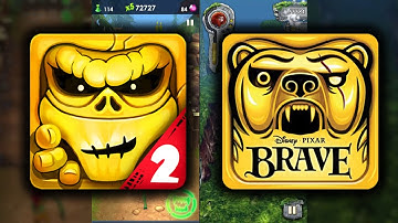 Zombie Run 2 - Monster Runner Game Vs Temple Run Brave - Android,iOS All Levels Game Play