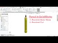 SolidWorks Tutorial | Pencil In SolidWorks | How To Make 3D Shapes In SolidWorks #pencil