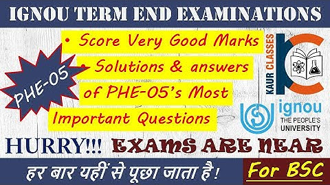 BPHE-105/PHE-05 | Most Imp. Ques. | Part-1 | Mathematical Methods in Physics-II | TEE | BSC | IGNOU