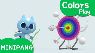 Learn colors with Miniforce | Eating fruits | Shoot at a target | Color play | Mini-Pang TV 3D Play