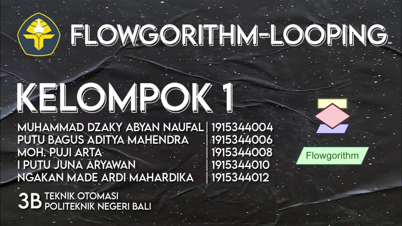 Flowgorithm-Looping | Algoritma Kelas 3B Teknik Otomasi - PNB - YouTube