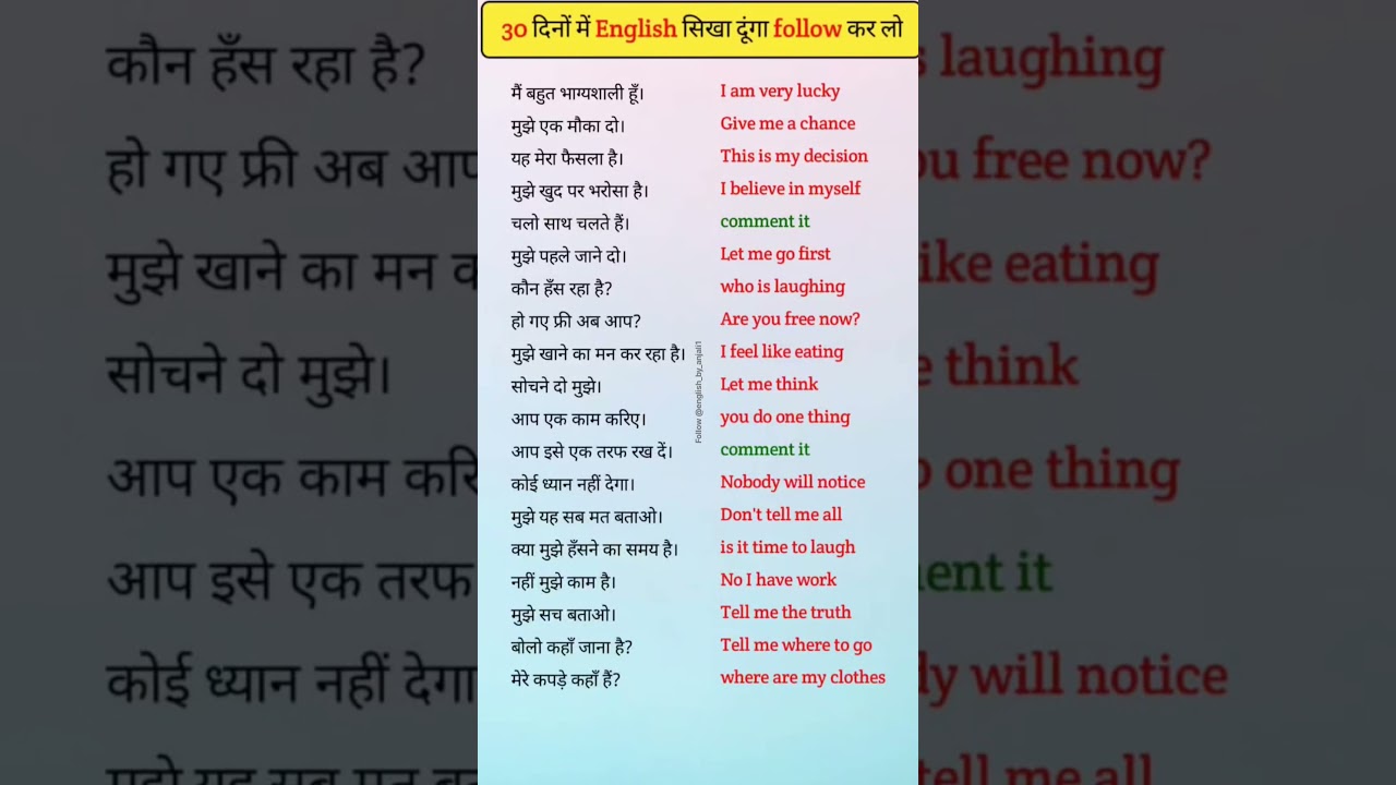 spoken english learning videos 😱 💯 