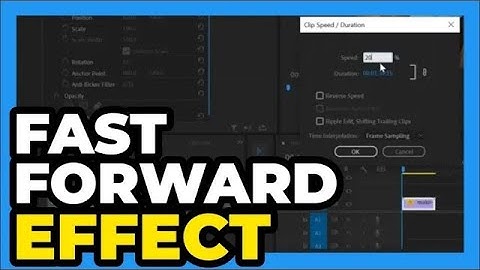 Premiere Pro CC ： How to Do Fast Forward Effect to Speed Up Video