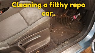 Cleaning a really dirty car Renault scenic