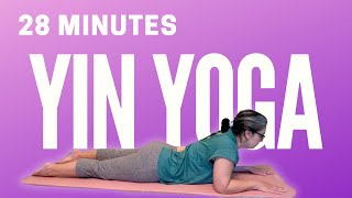 28 MIN Yin Yoga for Beginners  | Slow Deep Stretch for Lower Back Tension