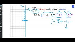 Ex. 5 Addition and Subtraction using Graph Paper