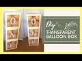 DIY TRANSPARENT BALLOON BOX using FOLDER | LETTER BOX | Step by Step Tutorial || Balloon Decor Ideas