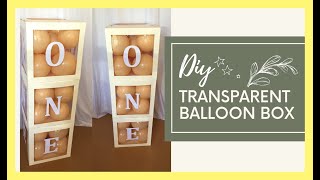 DIY TRANSPARENT BALLOON BOX using FOLDER | LETTER BOX | Step by Step Tutorial || Balloon Decor Ideas